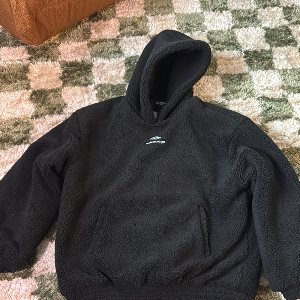 Balenciaga Black Hoodie Sweatshirt